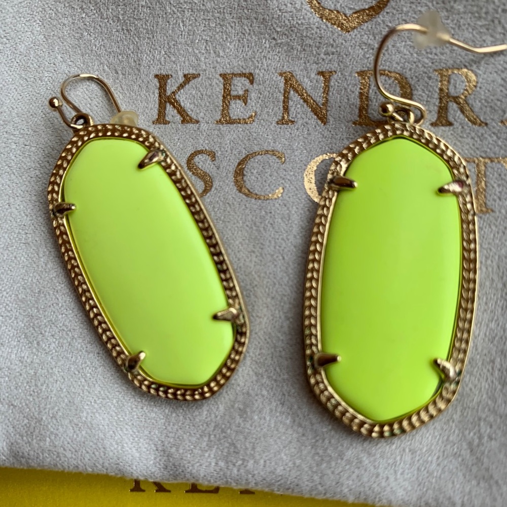 Kendra Scott Elle earrings (neon yellow)